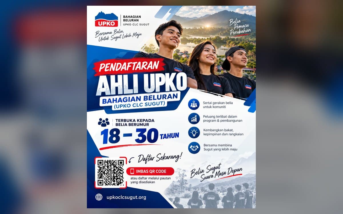 Pendaftaran Ahli UPKO Bahagian Beluran — Terbuka kepada Belia 18–30 Tahun